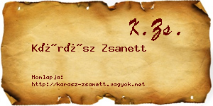 Kárász Zsanett névjegykártya