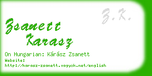 zsanett karasz business card