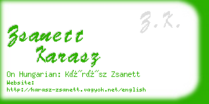 zsanett karasz business card